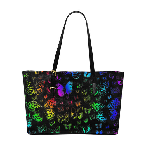 Rainbow Butterflies Euramerican Tote Bag/Large (Model 1656)