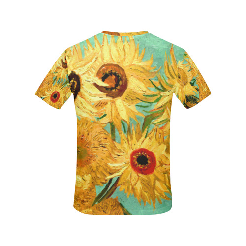 Van Gogh Sunflowers All Over Print T-Shirt for Women (USA Size) (Model T40)
