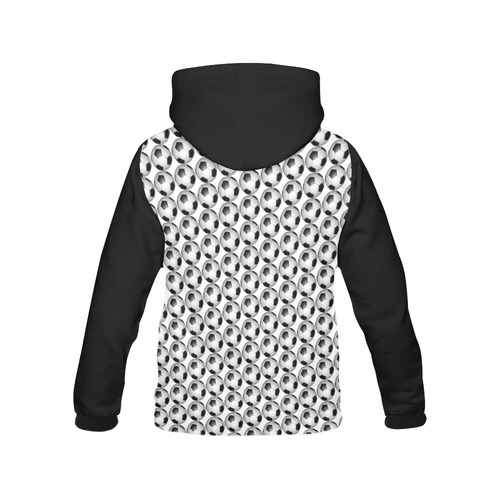 Soccer Tiled by Martina Webster All Over Print Hoodie for Women (USA Size) (Model H13)