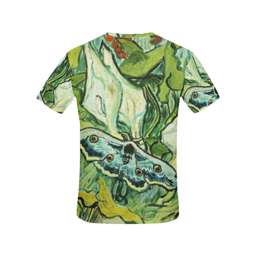 Van Gogh Great Peacock Moth Fine Art All Over Print T-Shirt for Women (USA Size) (Model T40)