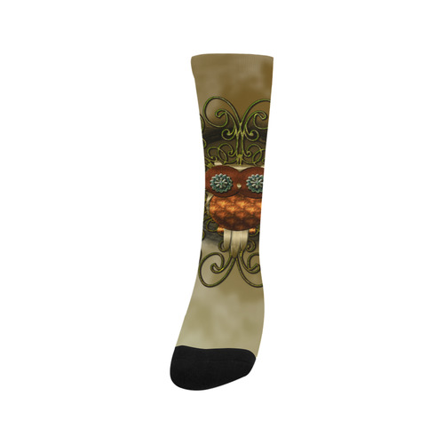 Steampunk cute owl Trouser Socks