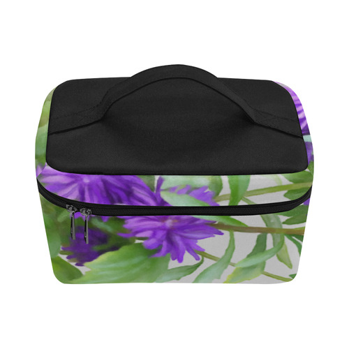 Purple Garden Flowers, floral watercolor Lunch Bag/Large (Model 1658)