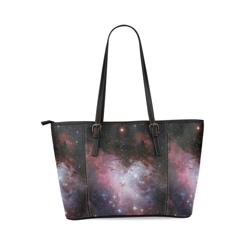 Eagle Nebula Leather Tote Bag/Large (Model 1640)