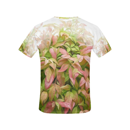 Pot full of colors, floral watercolors, plant All Over Print T-Shirt for Women (USA Size) (Model T40)