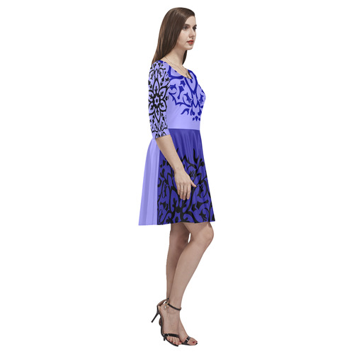 Elven mandala Creative dress. Luxury ladies dress Tethys Half-Sleeve Skater Dress(Model D20)