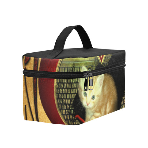 Cute kitten on a heart Lunch Bag/Large (Model 1658)