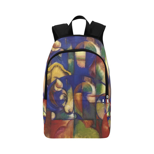 The resting bull by Franz Marc Fabric Backpack for Adult (Model 1659)