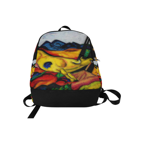Yellow Cow by Franz Marc Fabric Backpack for Adult (Model 1659)