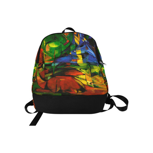 Deers in Wood by Franz Marc Fabric Backpack for Adult (Model 1659)