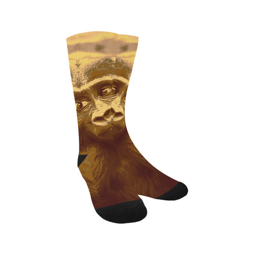 smiling gorilla baby  by JamColors Trouser Socks