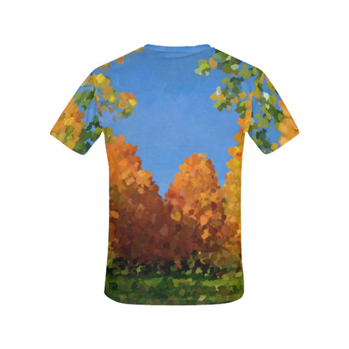 Park, oil painting, landscape All Over Print T-Shirt for Women (USA Size) (Model T40)