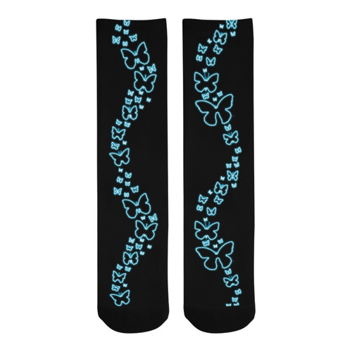 neon butterflies Trouser Socks