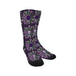 Skull Flowers Trouser Socks