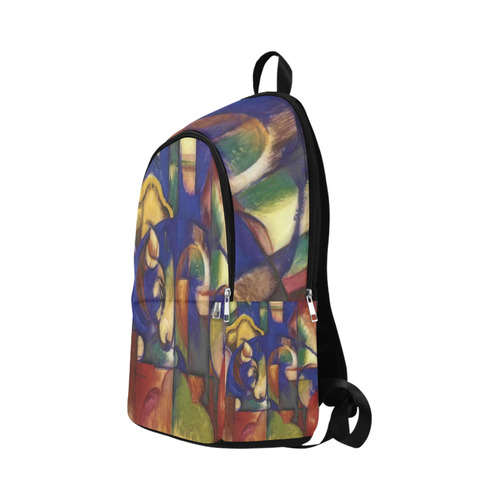 The resting bull by Franz Marc Fabric Backpack for Adult (Model 1659)