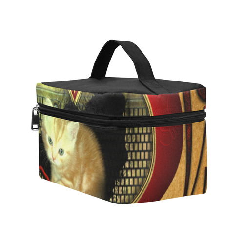 Cute kitten on a heart Lunch Bag/Large (Model 1658)