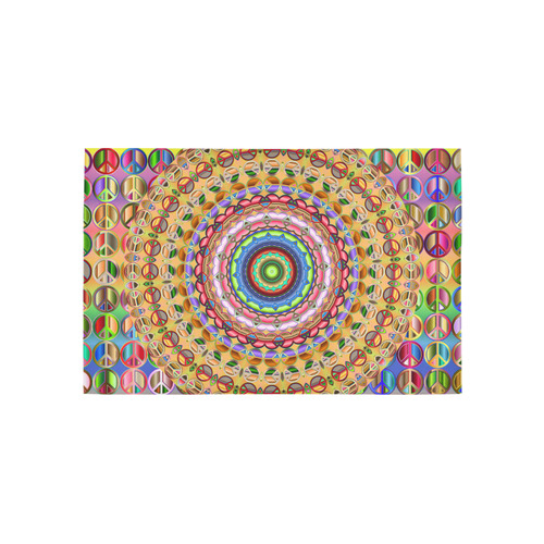 Peace Mandala Area Rug 5'x3'3''