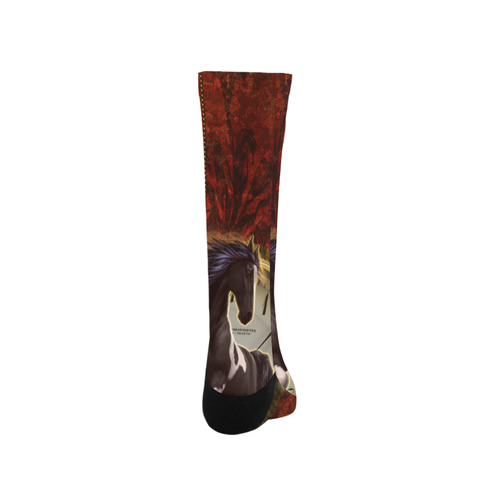 Wonderful horse on a clock Trouser Socks