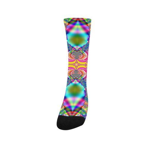 Bohemian Lace Tie-Dye Fractal Abstract Trouser Socks