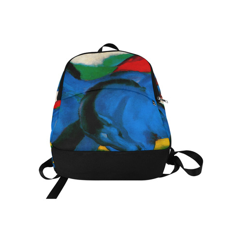 The Little Blue Horses by Franz Marc Fabric Backpack for Adult (Model 1659)