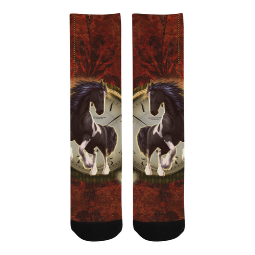 Wonderful horse on a clock Trouser Socks