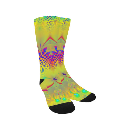 Summers Tropical Awakening Fractal Abstract Trouser Socks