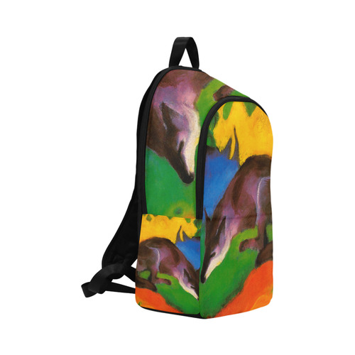 Black Fox by Franz Marc Fabric Backpack for Adult (Model 1659)