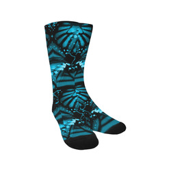 Blue Butterfly Wings Trouser Socks