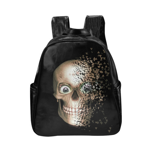 Broken Skull by JamColors Multi-Pockets Backpack (Model 1636)