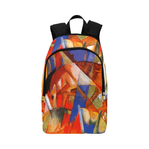 Fantasy Animal (horse) by Franz Marc Fabric Backpack for Adult (Model 1659)