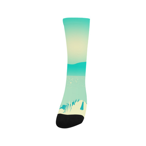 Artistic knee Socks : Mare blue Trouser Socks