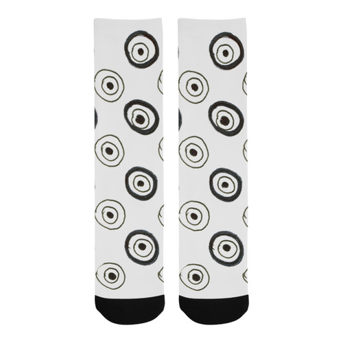 Artistic socks : black and white Trouser Socks