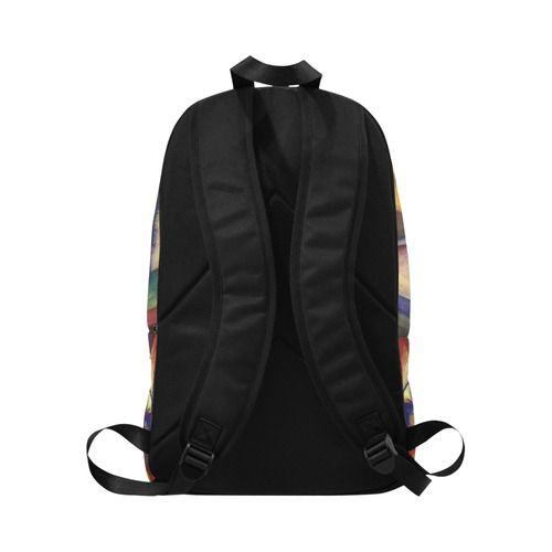 The resting bull by Franz Marc Fabric Backpack for Adult (Model 1659)