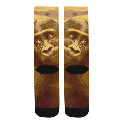 smiling gorilla baby  by JamColors Trouser Socks