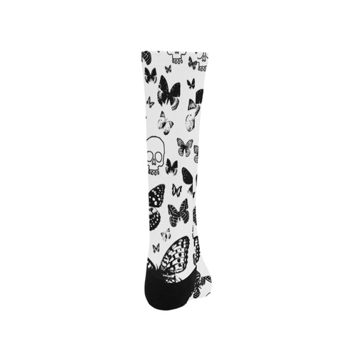 Black & White Skulls & Butterflies Trouser Socks