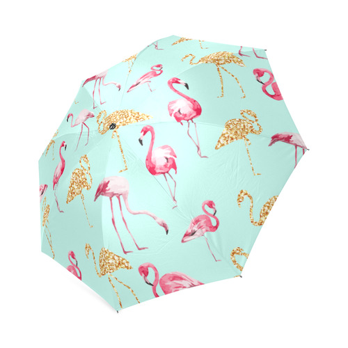 Flamingo (blue) Foldable Umbrella (Model U01)