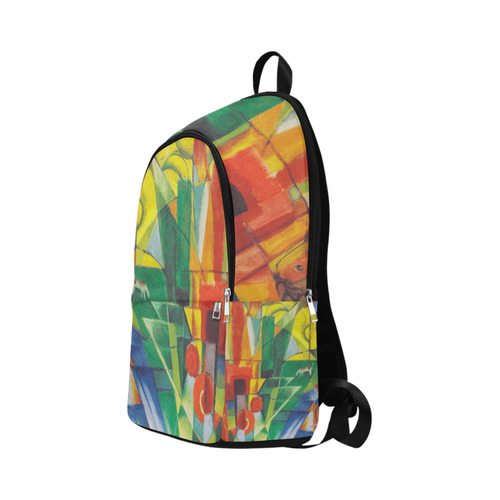 Landscape with dog, house and cow by Franz Marc Fabric Backpack for Adult (Model 1659)
