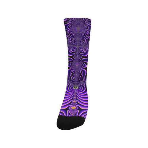 Exquisite Purple Sunset Fractal Abstract Trouser Socks