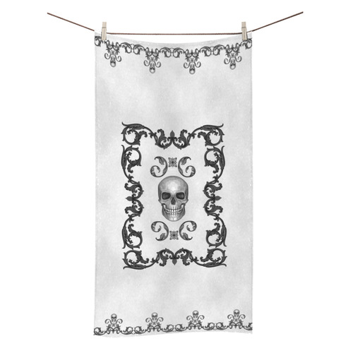 Filigree Skull Gothic Art Bath Towel 30"x56"