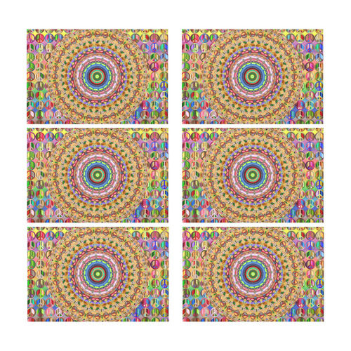 Peace Mandala Placemat 12’’ x 18’’ (Set of 6)