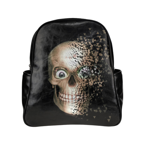 Broken Skull by JamColors Multi-Pockets Backpack (Model 1636)