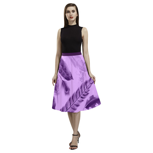 Feathers purple / Original designers skirt Aoede Crepe Skirt (Model D16)