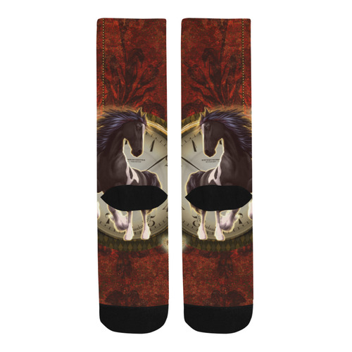 Wonderful horse on a clock Trouser Socks