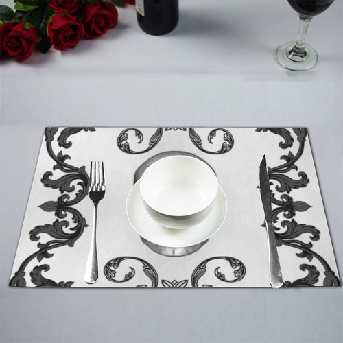 Filigree Skull Gothic Art Placemat 12’’ x 18’’ (Four Pieces)
