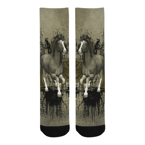 Wild horse with wings Trouser Socks