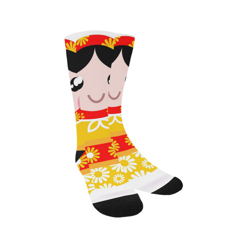 Artistic socks : Matroshka yellow Trouser Socks