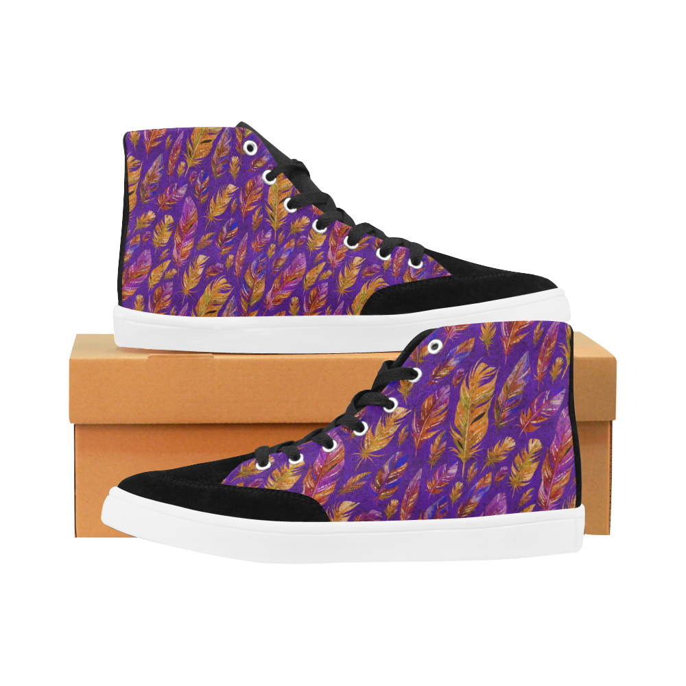 purple high top shoes