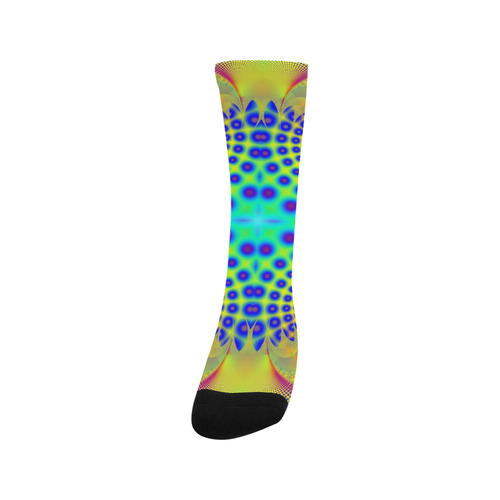 Ocean Shells and Purple Bubbles Fractal Abstract Trouser Socks