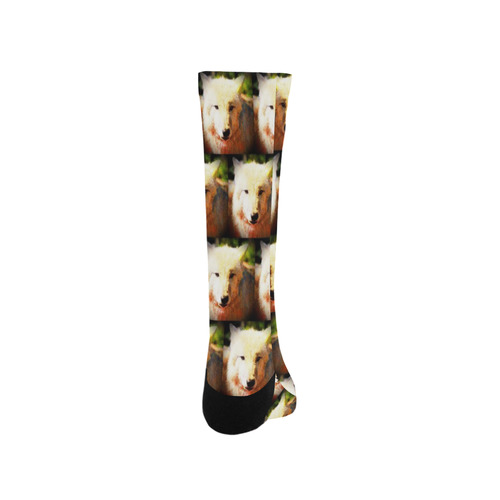 cute animal drops - Wolf by JamColors Trouser Socks