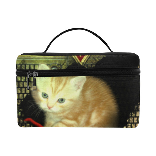 Cute kitten on a heart Lunch Bag/Large (Model 1658)