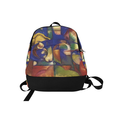 The resting bull by Franz Marc Fabric Backpack for Adult (Model 1659)